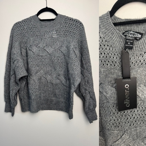 OLIVERS IRVINE GRAY SILVER SWEATER Size XLNWT - Picture 1 of 9